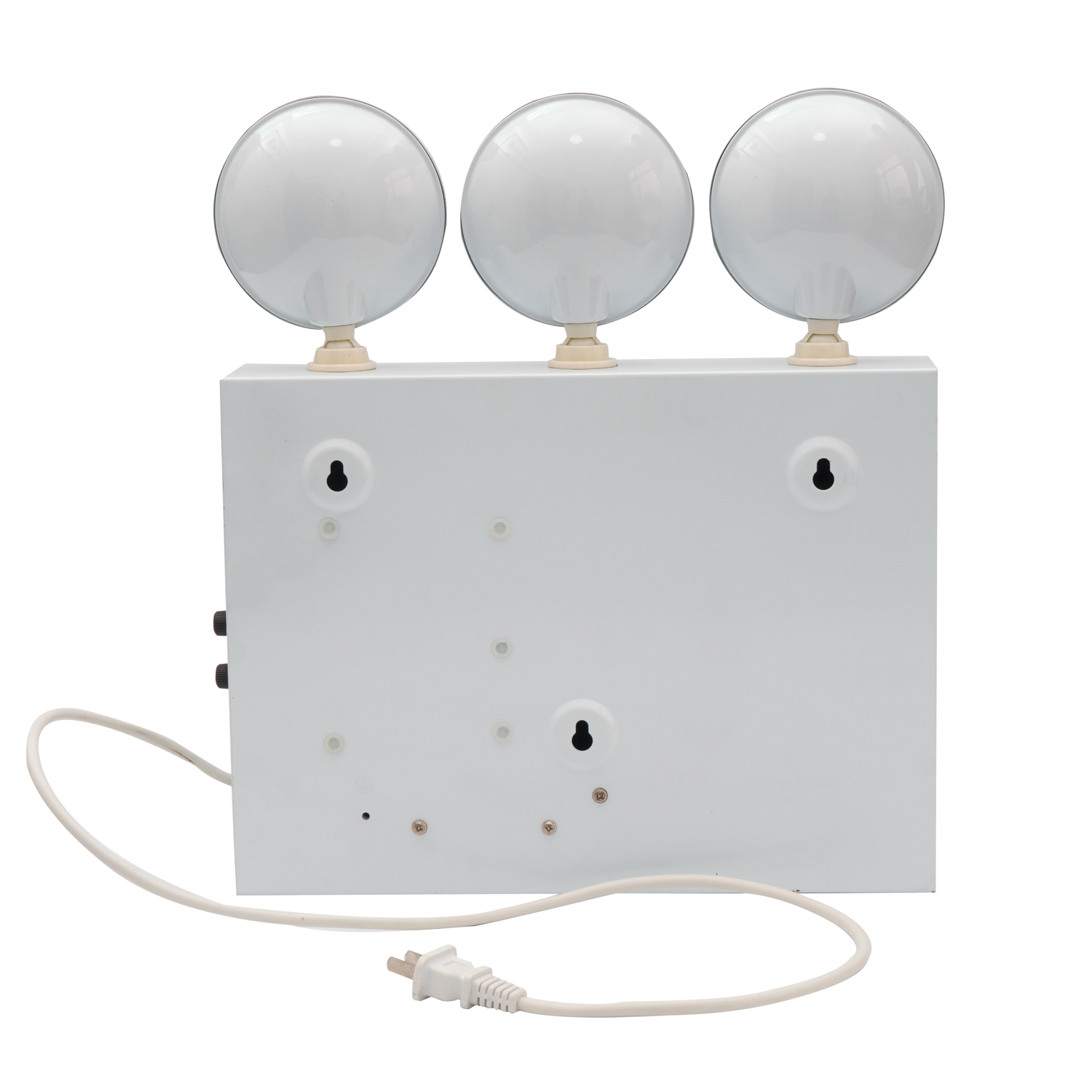 Luz LED blanca de tres cabezas de emergencia Batería de plomo ácido recargable no mantenida Luces LED de emergencia