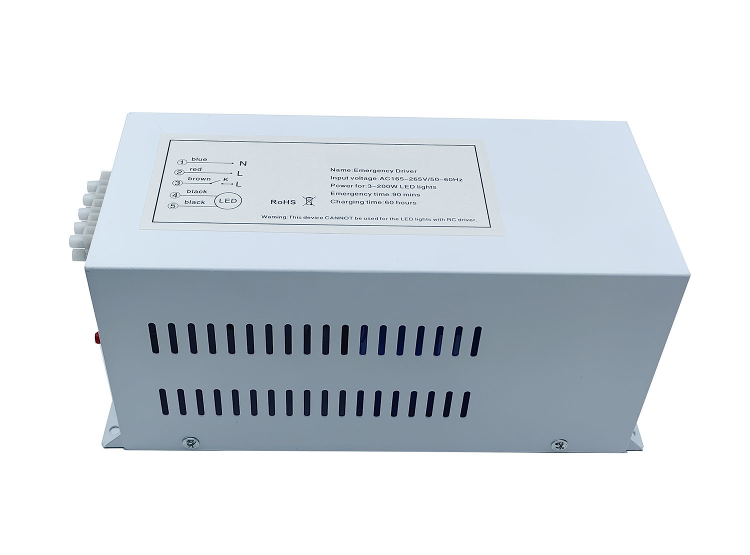 Controlador de emergencia LED para luz LED de alta potencia (100-200 W) con batería de respaldo, kits de controlador de emergencia